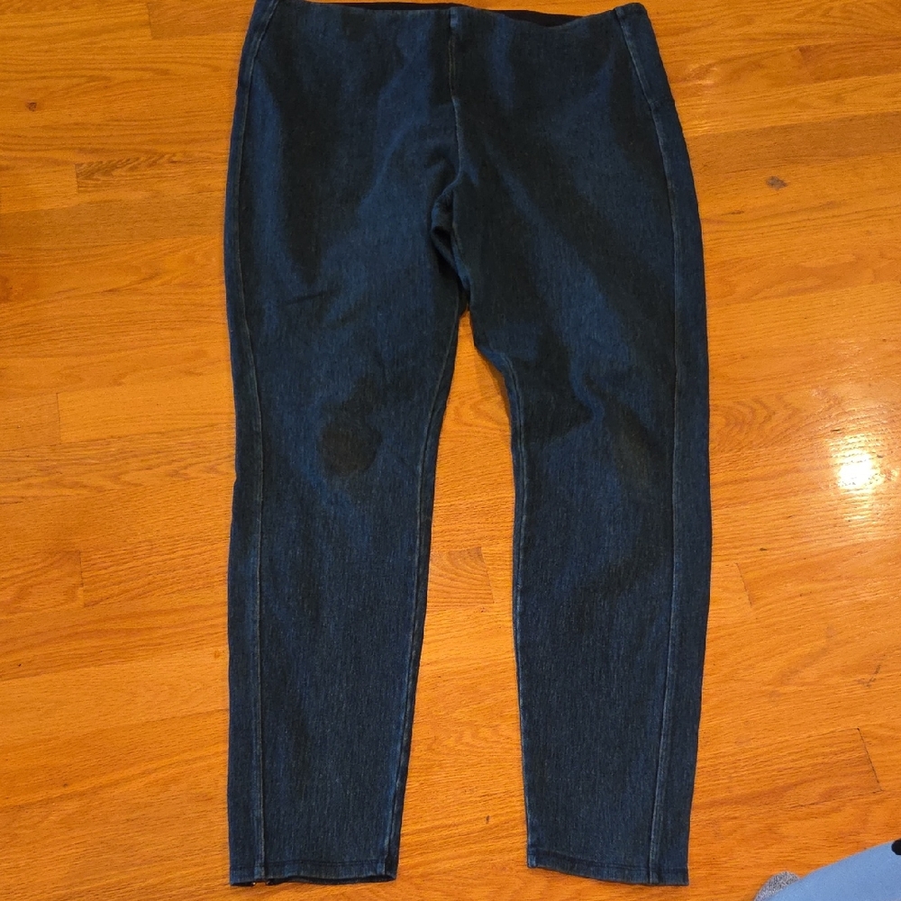 Lysse Dark Blue Skinny Pull-On Jeans.